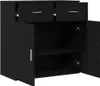 Buffet vidaXL noir aspect chêne 78 x 38 x 80 cm en Voir les images du produit 5