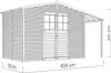 Gartenhaus Bertilo Fineline 4 inkl. Schleppdach 441 x 210 Produktbild-Vorschau 3