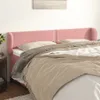 Design Möbel Kopfteil mit Ohren Rosa 203x23x78/88 cm Samt - Produktbild-Vorschau 1