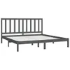 The Living Store Massivholzbett Grau Kiefer 200x200 cm Produktbild-Vorschau 5