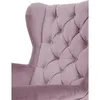 Rosa Ohrensessel aus Velours Falco 86 cm Sessel mit Produktbild-Vorschau 3
