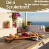 LS-LebenStil XXL Akazie Serviertablett 67cm klappbar Griff Produktbild-Vorschau 4