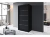 Easy4You P4 100 cm Schwarz Schiebetüren Kleiderschrank Produktbild-Vorschau 2