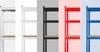 A collage of different colored metal shelving units. Produktbild-Vorschau