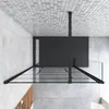 Schwarz Walkin Duschkabine 100x200cm Gittermuster Duschwand Produktbild-Vorschau 4
