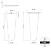 Gerades Buchenbein UNIQ 12 cm mit Montageplatte Weiß 4 Produktbild-Vorschau 7