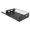 A black wire storage basket with a sliding mechanism, shown from a diagonal angle against a white background. Náhled obrázku produktu