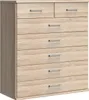 Kommode "Click" aus Spanplatte in Eiche-Sägerau-Nachbildung Produktbild-Vorschau 1