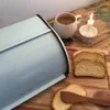 LS-LebenStil Vintage Brotkasten Ice Blau 34cm Metall Retro Produktbild-Vorschau 6