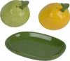 Porzellan Salz- & Pfefferstreuer Set Zitrus Design, Produktbild-Vorschau 3