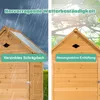 COSTWAY Armadio da giardino in legno, 70x35,5x160 cm Anteprima dell’immagine prodotto 5