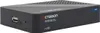 A black satellite receiver with a textured top, shown from a diagonal angle. Produktbild-Vorschau