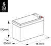 SIGA Phaeton AGM Deep Cycle Akku 9Ah 12V Produktbild-Vorschau 5