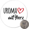 Huuraa Magnet Uroma mit Herz 59mm Kühlschrankmagnet rund Produktbild-Vorschau 1