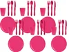 LS-LebenStil Camping Geschirr Picknick-Set 31-teilig Rot Produktbild-Vorschau 4