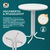 CASARIA® Table haute pliable blanche avec housse blanche Voir les images du produit 4
