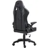 A black gaming chair shown from the back and side. Produktbild-Vorschau