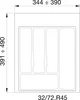 Economy Besteckeinsatz S72 490x390x45mm Besteckkasten Produktbild-Vorschau 2