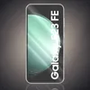 A render of a Samsung Galaxy S23 FE smartphone with text overlay. Produktbild-Vorschau