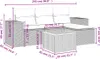 vidaXL 5-tlg. Garten-Sofagarnitur mit Kissen Schwarz Poly Produktbild-Vorschau 3