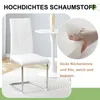 Białe krzesła do jadalni, zestaw 4 sztuk – eleganckie Podgląd zdjęcia produktu 7