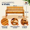Casaria Banc de jardin en bois d'eucalyptus 3 personnes Voir les images du produit 2