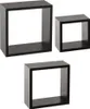 3 kleine wandregale "fixy" würfel schwarz  - 5 five simply Produktbild-Vorschau 3