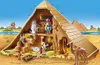 A Playmobil toy set depicting an Egyptian pyramid with various characters and accessories. Produktbild-Vorschau