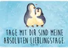 Mr. & Mrs. Panda tafel Pinguin umarmen DIN A4 - Eisblau - Produktbild-Vorschau 1