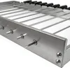 A close-up, angled view of a stainless steel grill attachment with multiple skewers. Podgląd zdjęcia produktu