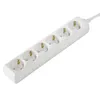 A white power strip with six outlets is shown against a white background. Anteprima dell’immagine prodotto