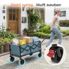 SUNULA Bollerwagen Faltbar Klein 80L 100KG, Klappbarer Produktbild-Vorschau 5