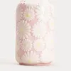 HOMLA BLOOMY Vase mit geprägten Blumen 9.5x9.5x23.5cm Produktbild-Vorschau 3