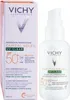 A product shot of Vichy Capital Soleil UV Clear Anti-Imperfections Water SPF50, showing both the box and the bottle. Anteprima dell’immagine prodotto