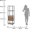 Regal mit Fachböden und Schrank 153x43x33 cm schwarz/Holz Produktbild-Vorschau 4