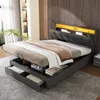 140 x 190 cm großes Stauraumbett mit LED-Beleuchtung, Produktbild-Vorschau 1