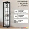 K-Möbel Glasvitrine stehend in Schwarz (176x37x33 cm) mit 4 Produktbild-Vorschau 2