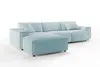 KAWOLA Sofa RANI Ecksofa Cord hellblau Recamiere links Produktbild-Vorschau 3