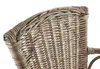 A close-up view of the woven back of a rattan chair. Podgląd zdjęcia produktu