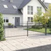 vidaXL Dvojité vrata se zámkem Woerden, šedá, 400 x 174,5 Náhled obrázku produktu 3