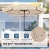 Puluomis Sonnenschirm 3m, Balkonschirm Strandschirm Produktbild-Vorschau 2