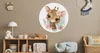 Sticker Kreis für Mädchen GIRAFFE Tier Schmetterling Blumen Produktbild-Vorschau 4