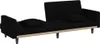 Design Schlafsofa mit Kissen Schwarz Stoff, Schlafsofas Produktbild-Vorschau 7