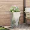 vidaXL Pflanzkübel Silber 40 x 40 x 75 cm Verzinkter Stahl Produktbild-Vorschau 3
