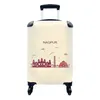 MuchoWow® Koffer Handgepäck Trolley Rollkoffer Kleine Produktbild-Vorschau 1