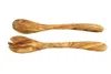 Salatbesteck ca. 30 cm Olivenholz – natürlich, handlich, Produktbild-Vorschau 3