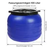 Beczka 100L z zakręcaną pokrywą, spożywcza, niebieska Podgląd zdjęcia produktu 2