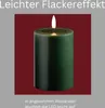 2er Set Stumpenkerzen LED grün klein - Echtwachskerze mit Produktbild-Vorschau 3