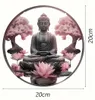 GKA XL Sonnenfänger Buddha mit Seerosen 20 cm Buntglas Produktbild-Vorschau 6