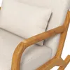 HOMCOM Poltrona a dondolo Poltrona relax imbottita con Anteprima dell’immagine prodotto 9